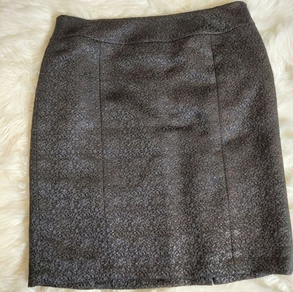 Sz 16, NWOT. Lafayette 148 NY shimmer Skirt, black wool & silk. - Picture 11 of 11